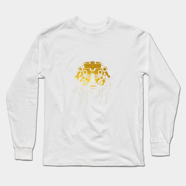 Optometry Art Long Sleeve T-Shirt by erzebeth